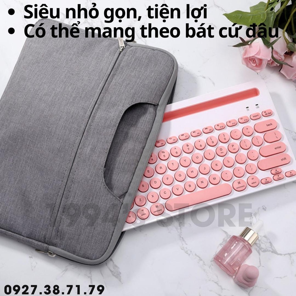 [Bản Mới - Pin Sạc] Bàn Phím Không Dây Bluetooth Forter IK3381 - IK3381M - Kết nối cùng lúc 3 thiết bị