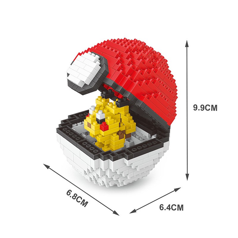 💖BUY 3 GET 10% OFF💖 3D LEGO Pokémon Micro Diamond Small Particle Children Puzzle Assembled Building Block Toy Gift Pokemon Ball