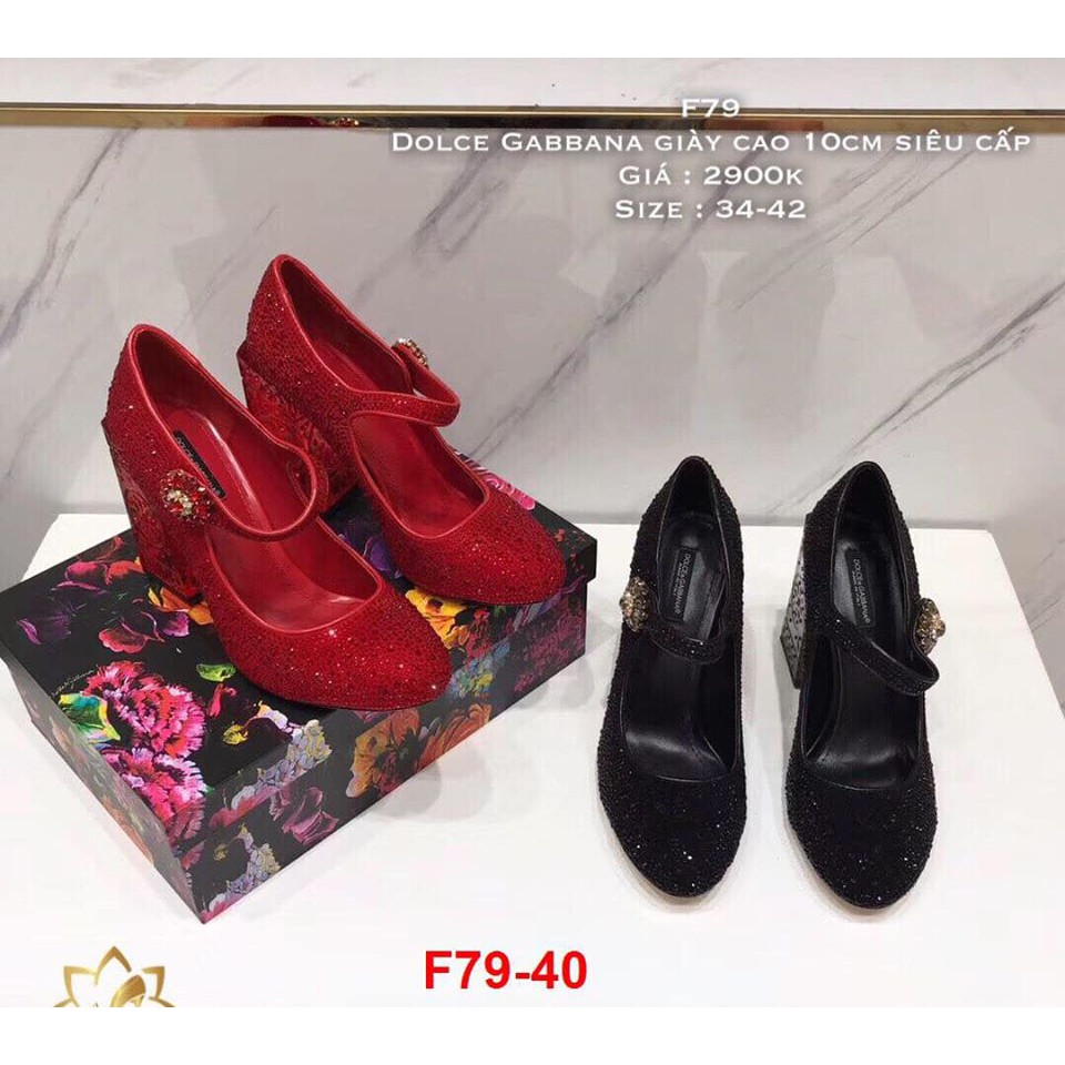 F79-40 Dolce Gabbana giày cao 10cm siêu cấp