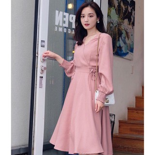 Đầm Dạo Phố Caro | Váy Đi Chơi Fom Dài Đan Dây Chéo