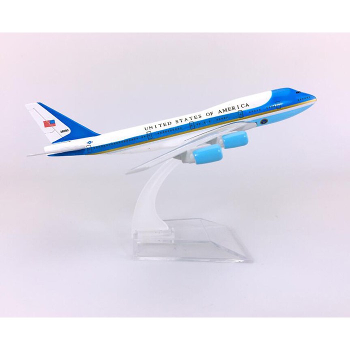 Máy bay mô hình Air Force One_B747 (Obama, 16cm)