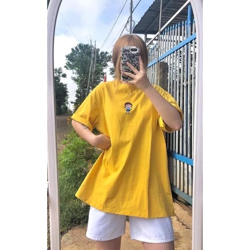 Áo thun tay lỡ form rộng unisex cô cái dành cho nữ