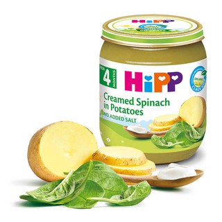 (4M+) Lọ dinh dưỡng HiPP Rau chân vịt, Khoai tây và Sữa - 125g