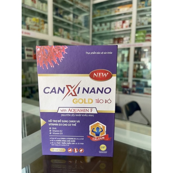 Canxi Nano Gold Tảo Đỏ hộp 30v