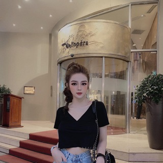 Áo thun trơn cropt