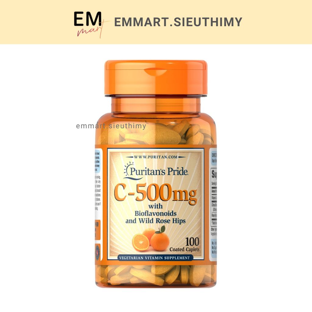 Combo sản phẩm Vitamin C Tinh Dầu Hoa Anh Thảo Omega 3 Biotin - Puritan's Pride hàng Mỹ chính hãng