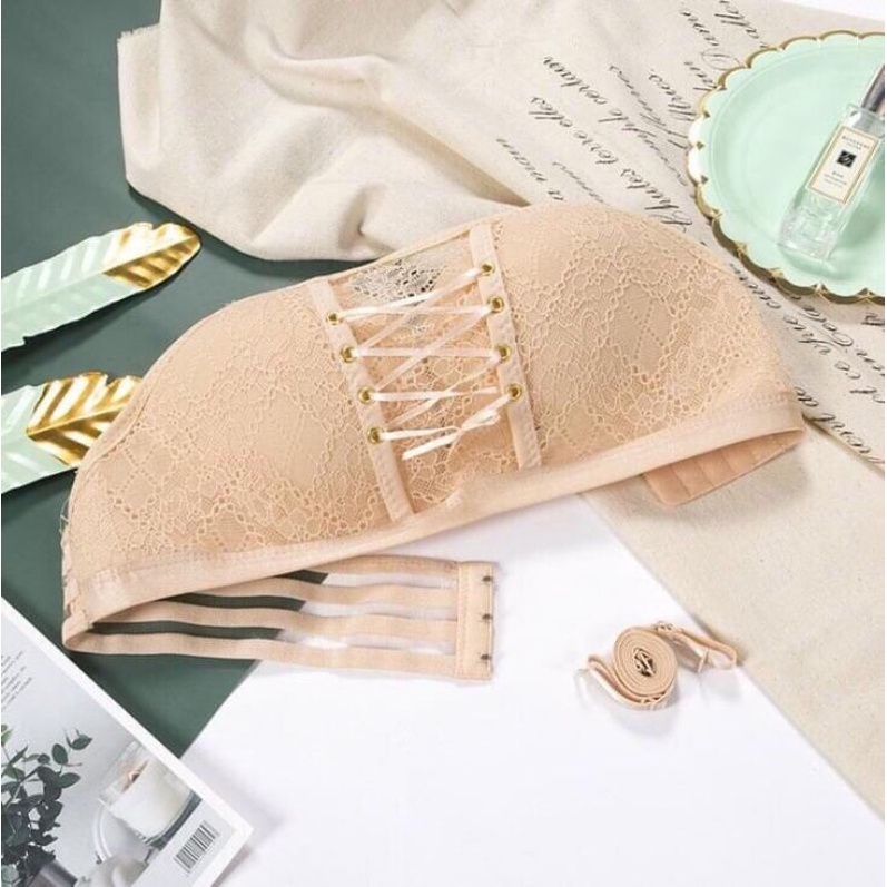 Áo bra cúp ren đây đan hàng QC