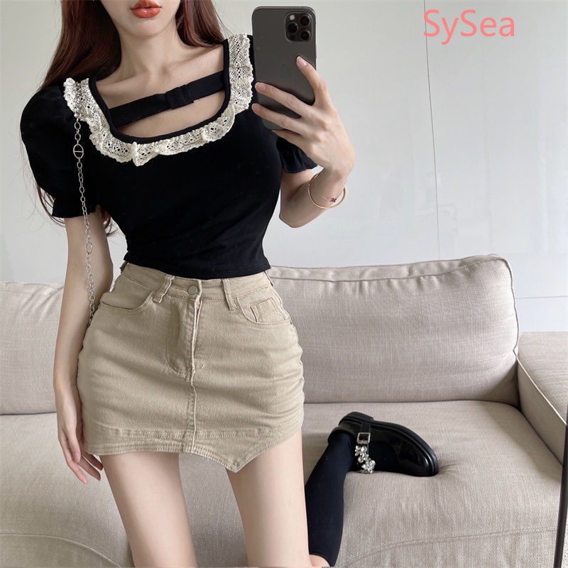 Áo Phối Ren Thời Trang Mùa Hè Pháp Dành Cho Nữ