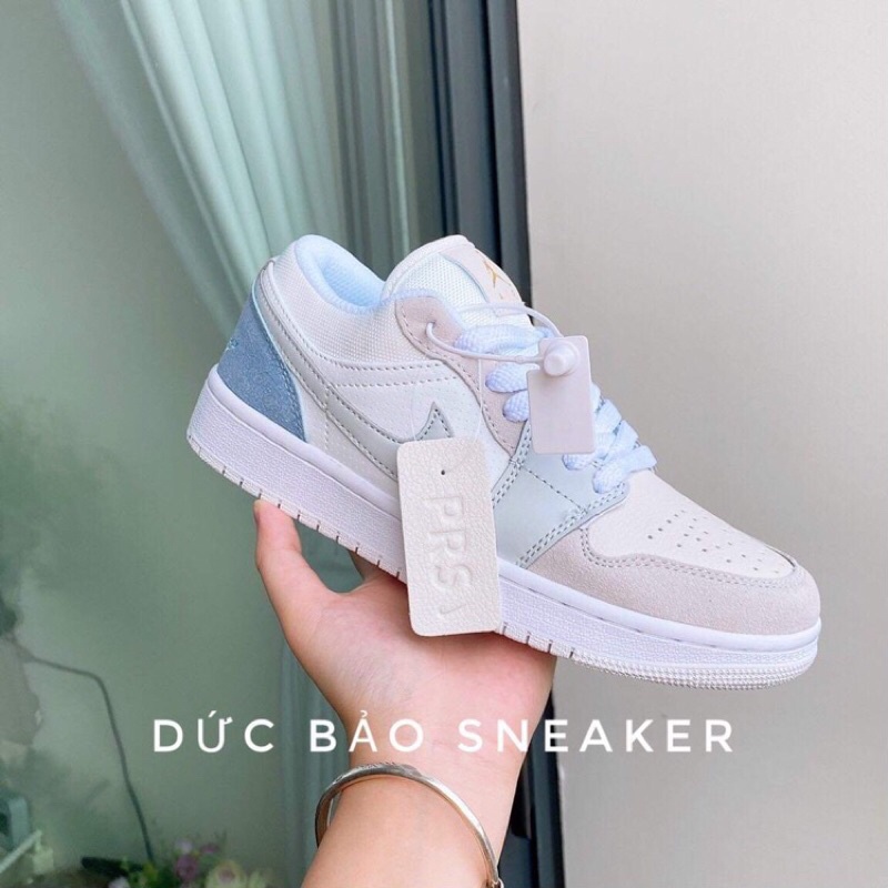 Giày Jordan paris 11  ❤️tặng kèm dây❤️  giày thể thao nam nữ sneaker jd1 cổ thấp xám xanh Full box