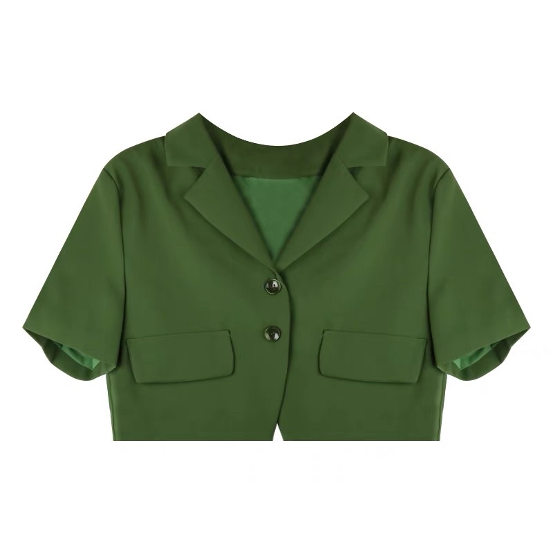 Áo vest blazer xanh lá trendy
