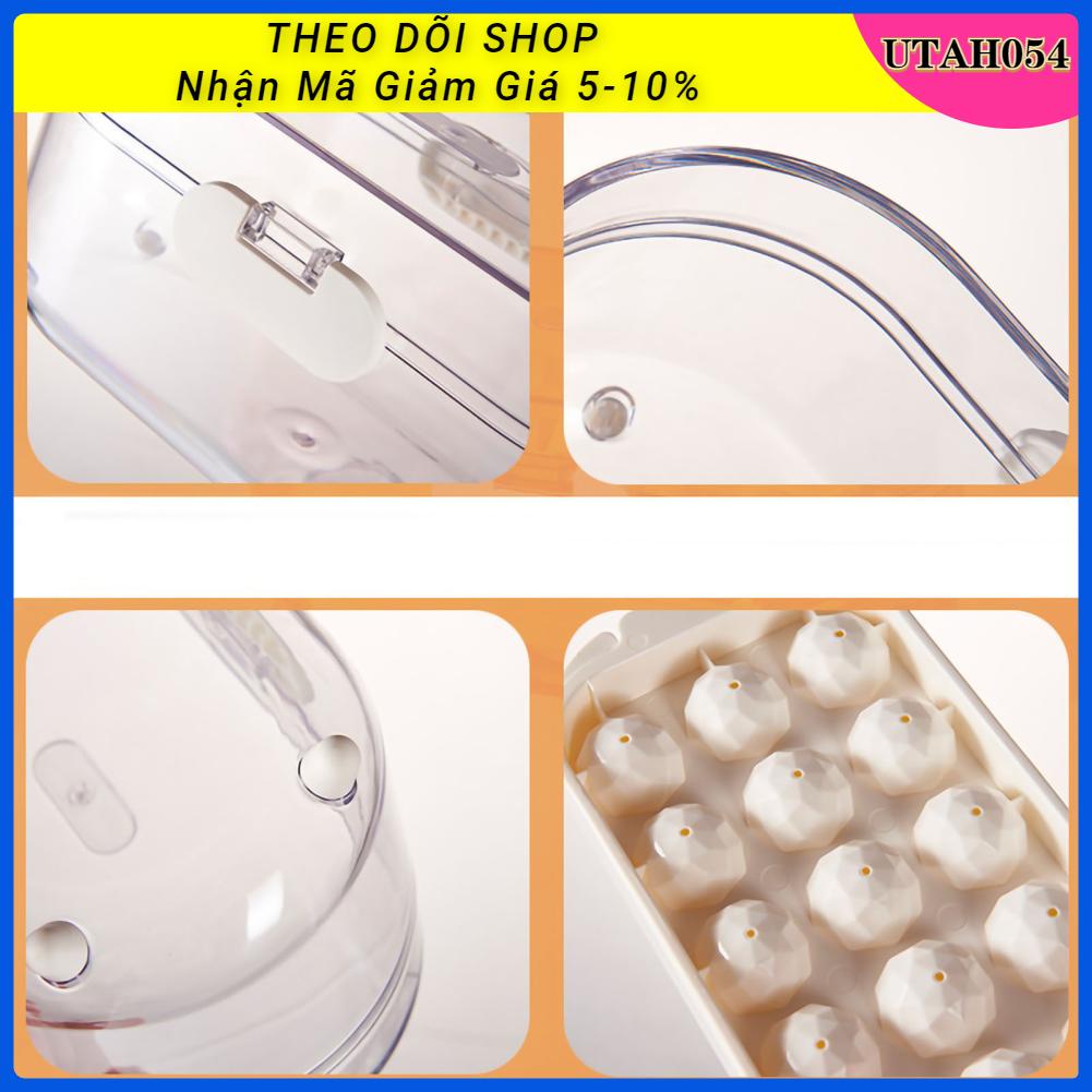 Utah054 Khuôn làm đá Silicone 2 lớp cứng chống trượt Thiết kế khóa ổn định Khay với thìa