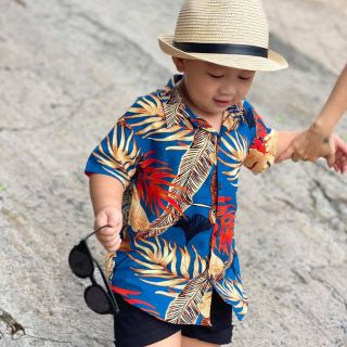 Set bộ bé trai hoa lá cành