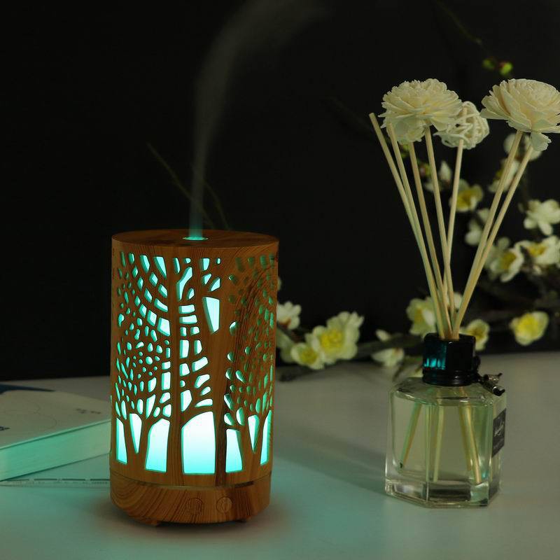 Máy Xông Tinh Dầu Trụ Cây (Mẫu mới Nhất ), phun sương khuếch tán tỏa hương thơm tinh dầu, khử mùi hôi, ẩm mốc