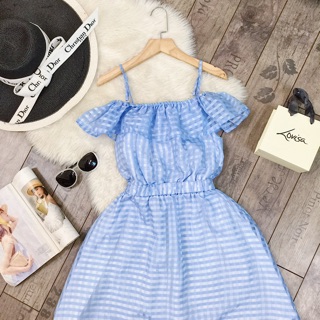 Đầm xoè trễ vai (ảnh thật)