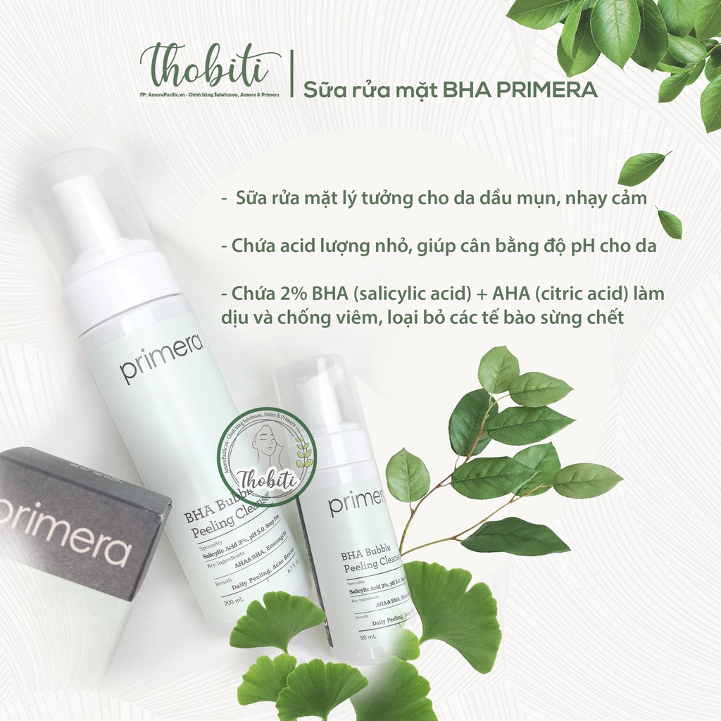 Sữa Rửa Mặt Primera BHA Bubble Peeling Cleanser - 200ml