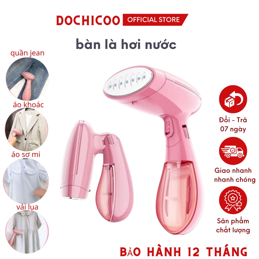 Bàn là hơi nước ủi quần áo cầm tay gấp gọn công suất lớn 1500w xóa nhanh nếp nhăn của vải trong giây nát