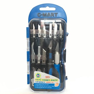 Bộ dao điêu khắc, chạm, trổ, tách, chiết cao cấp 14 chi tiết C-Mart