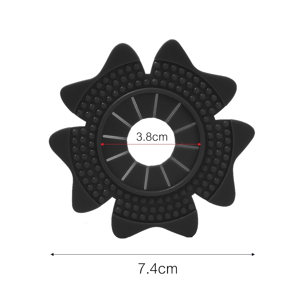 Bộ 2 Đệm Silicon Bảo Vệ Lỗ Cần Gạt Nước Xe Hơi Chống Bụi Chống Rơi Hình Bông Tuyết Thông Dụng