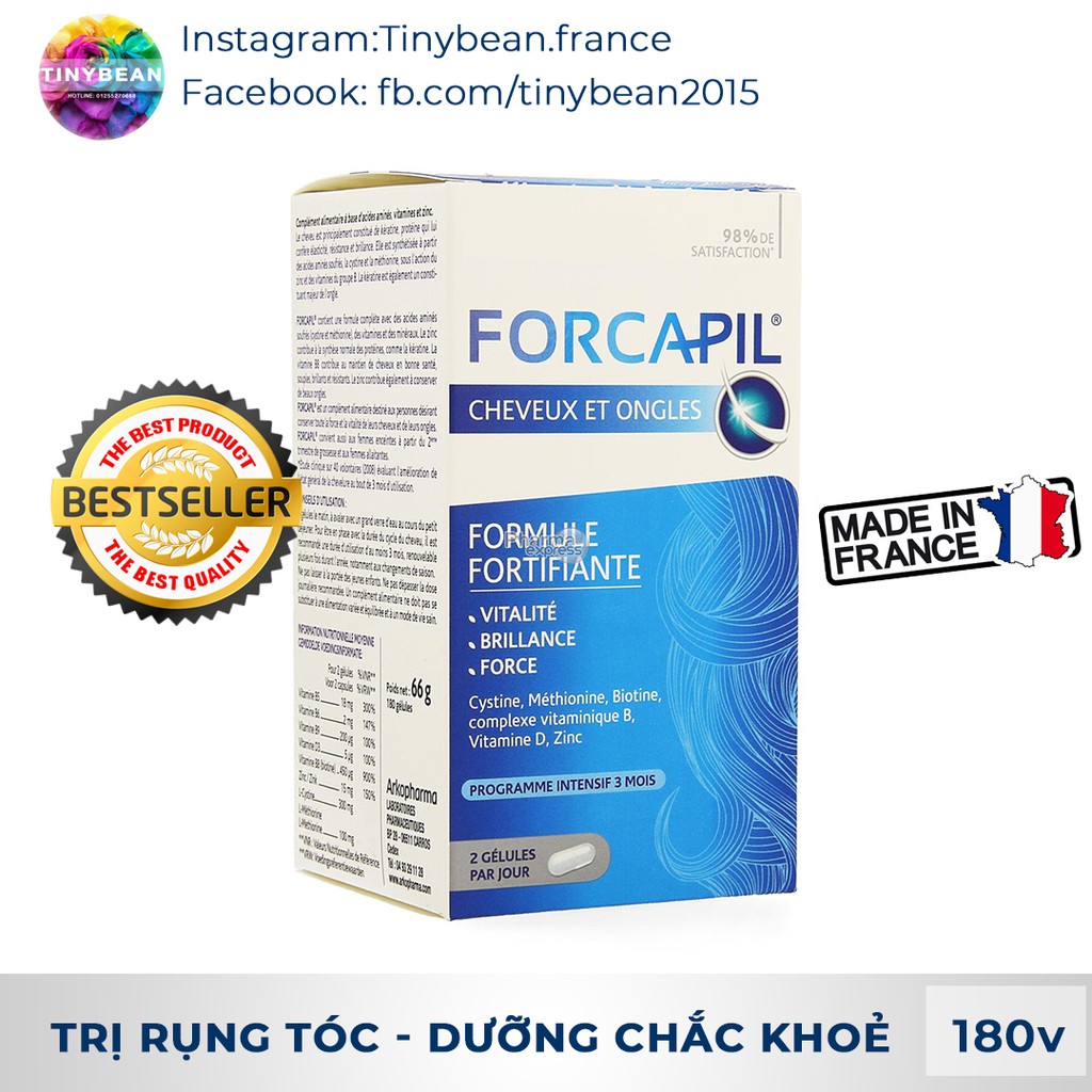 Trị rụng tóc Forcapil 180v