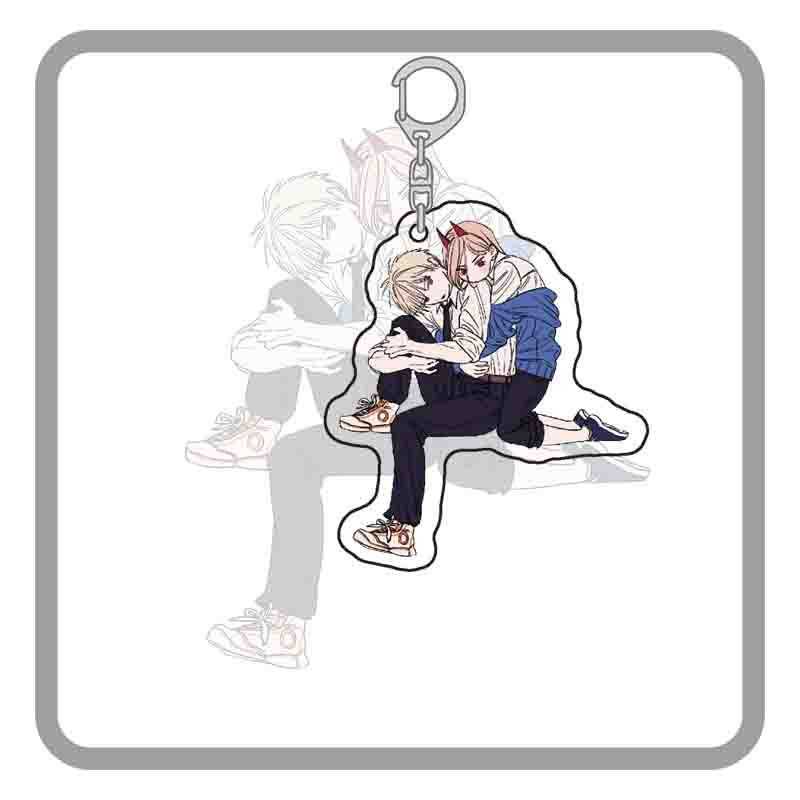 Chainsaw Man Anime Keychain Bag Acrylic Pandant Fashion Keyring Key Chain Pochita Collection souvenir props