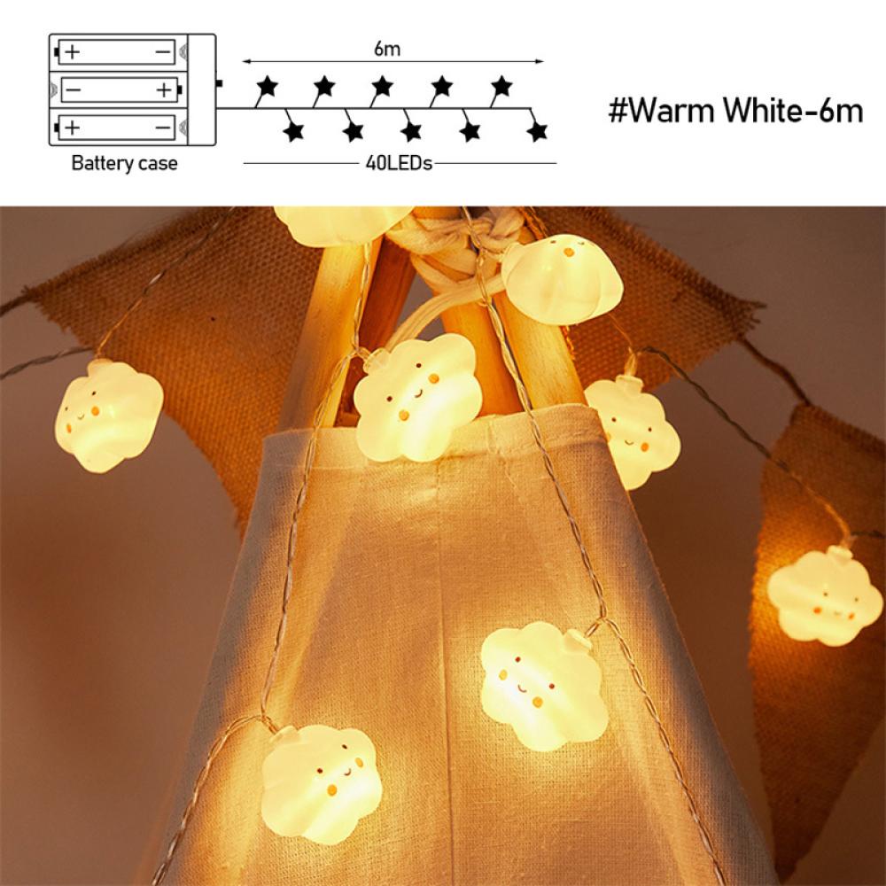 Dây Đèn LED I3T1 Hình Đám Mây Cười Hoạt Hình Trang Trí Phòng Bé/Tiệc Cưới Cho Giáng Sinh