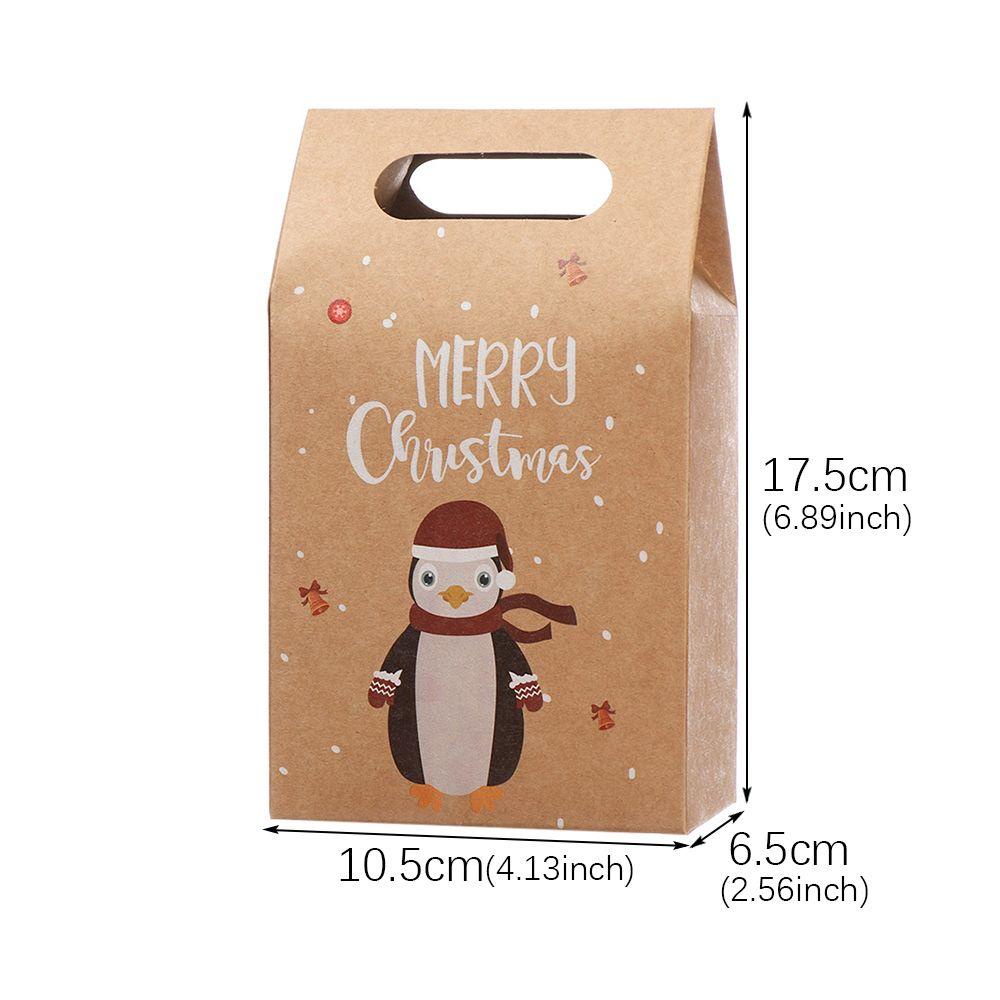 Bộ 12 Hộp Quà Giấy Kraft Đựng Quà Cưới Hình Ông Già Noel / Người Tuyết / Nai Xinh Xắn