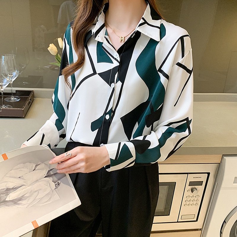 Áo sơ mi voan dài tay thời trang xinh xắn