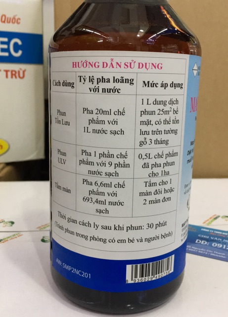 Thuốc diệt muỗi PERMETHRIN 50EC( chai 1 lít)- Chế phẩm diệt muỗi trong gia dụng và y tế- Sản phẩm của Anh Quốc