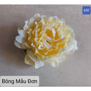 đầu bông mẫu đơn - hoa lụa trang trí