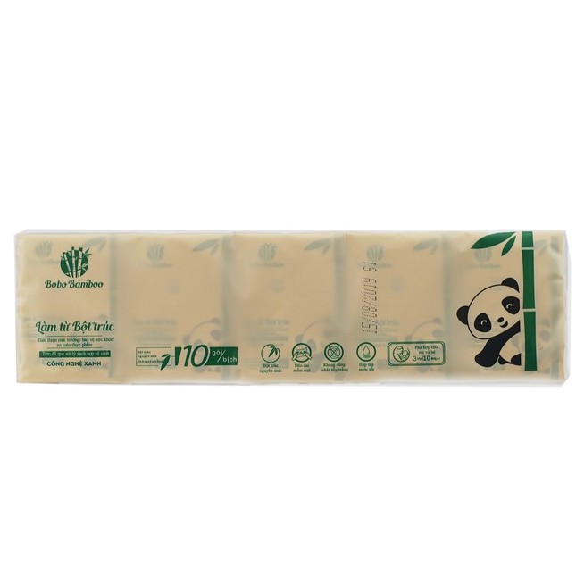 10 gói giấy ăn bỏ túi siêu dai Bobo Bamboo