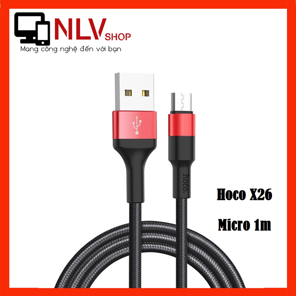 🎁Giá Sỉ🎁Cáp Sạc HOCO X26 Micro 1M - Cho Dòng Điện Thoại Android (Bảo Hành 3 Tháng -1 Đổi 1)