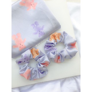 Dây buộc tóc Scrunchies gấu lụa xinh yêu