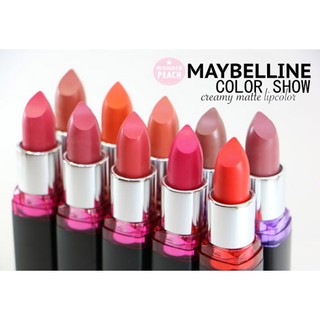 MAYBELLINE - SON LÌ COLOR SHOW MATTE/BIG APPLE RED MÀU SON ĐỎ MẬN