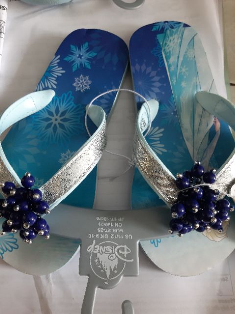 DÉP KẸP CÓ QUAI HẬU CÔNG CHÚA BĂNG GIÁ CHO BÉ GÁI ELSA SANDALS FOR KIDS - FROZEN TỪ DISNEY MỸ size 23 24