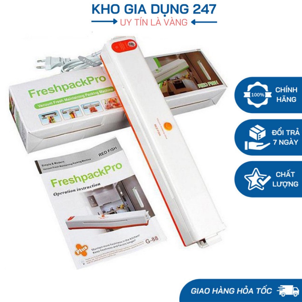 Máy Hút Chân Không Thực Phẩm Fresh Pack Pro, Hút Chân Không, Bảo Quản Thực Phẩm Tốt - Máy Hút Chân Không