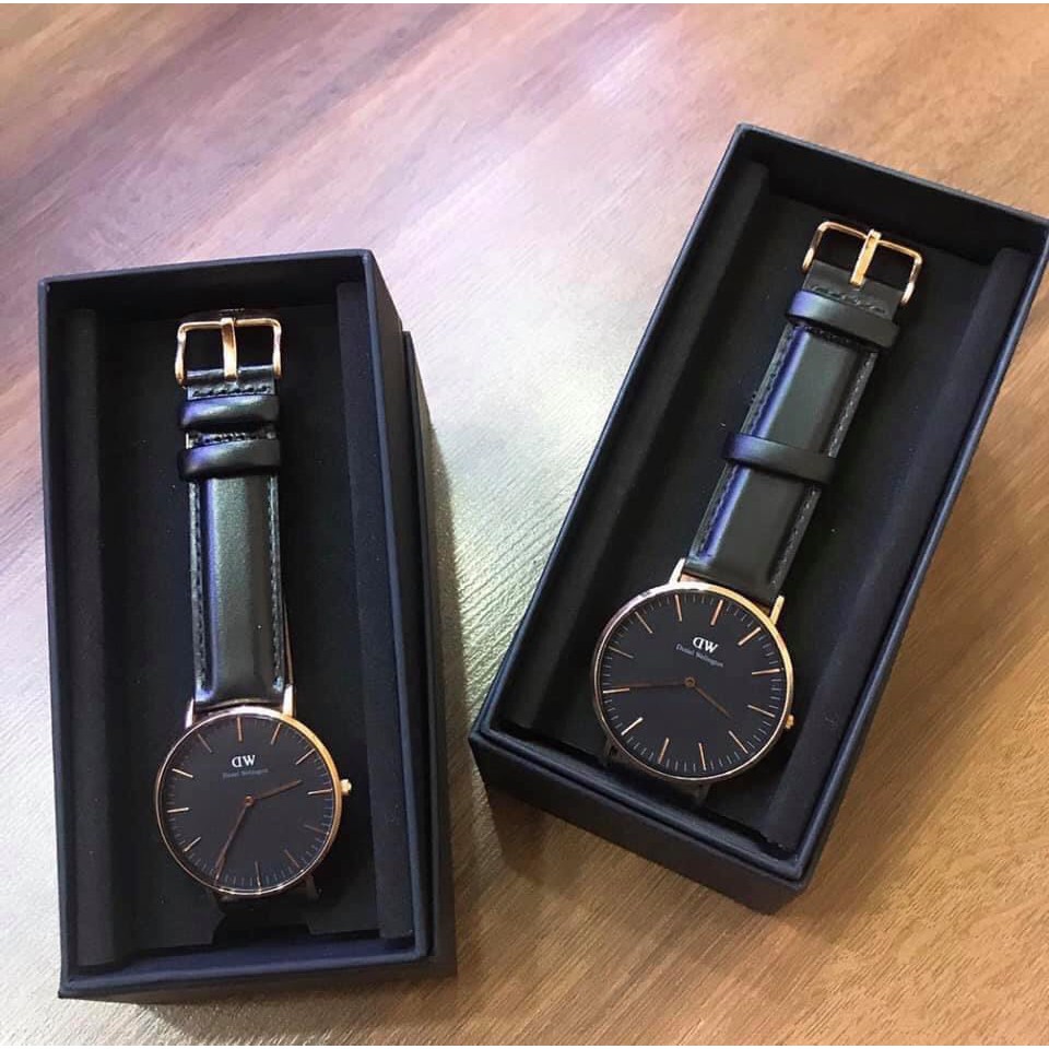 Đồng hồ Dây Da ĐEN D/W đủ màu đủ size cho nam nữ | BigBuy360 - bigbuy360.vn