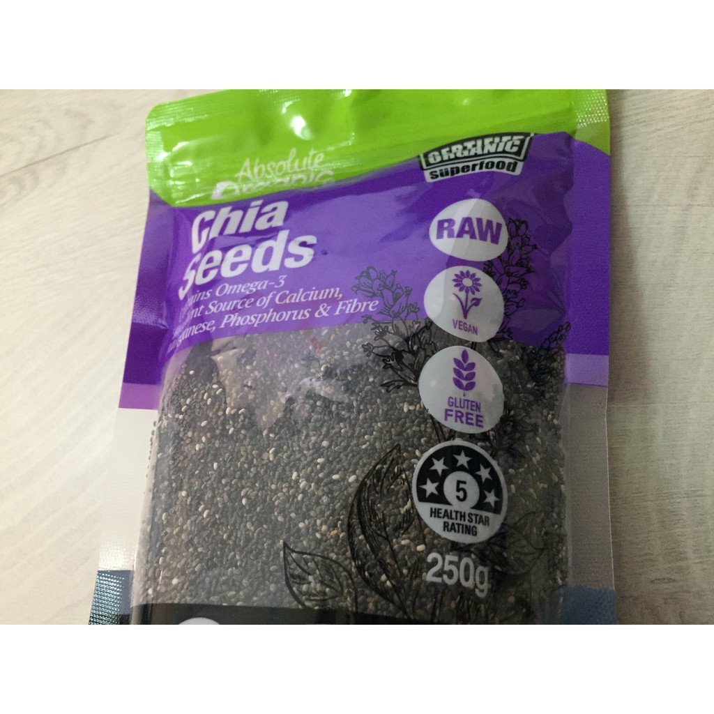 Combo 2 gói Chia Seeds 250g siêu tiết kiệm date mới