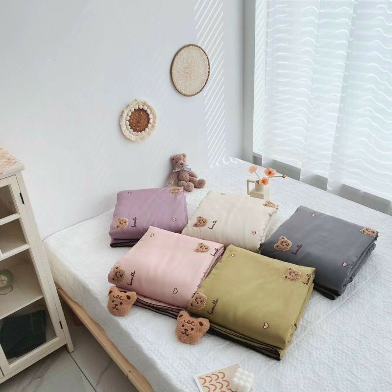 CHĂN LỤA TENCEL GẤU TEDDY HÀNG CAO CẤP MỚI