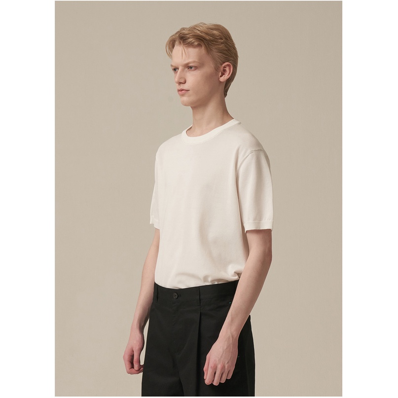 Áo thun nam dệt kim, cổ tròn, xuất dư Hàn Quốc thương hiệu WELLMADECOM, chất liệu cotton thoáng mát - WELLPOLO