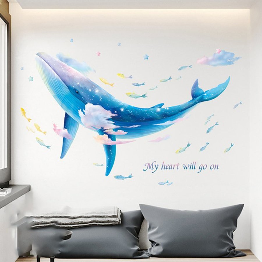 Decal dán tường trang trí - Decal 3d lá xanh - Giấy dán tường trang trí phòng khách, phòng ngủ - Tặng kèm keo sữa | BigBuy360 - bigbuy360.vn