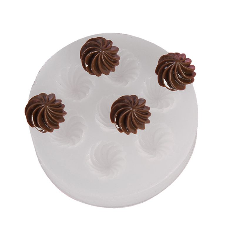 Khuôn đúc resin tạo hình hoa/trái tim nhỏ dùng làm món ăn/bánh quy/kem/trang sức thủ công DIY tiện dụng