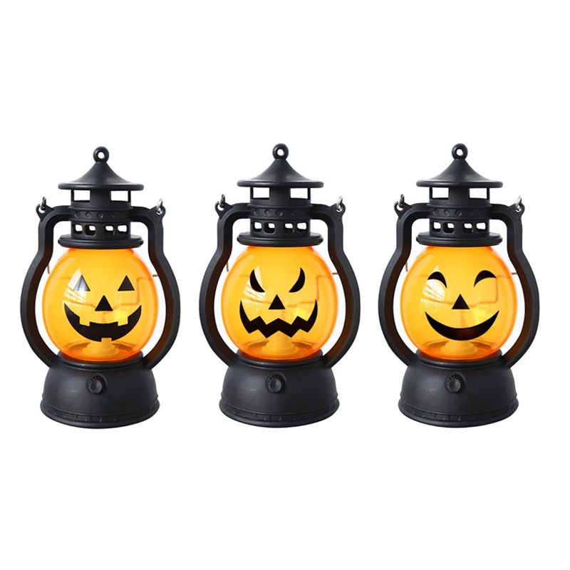 Dây Treo Trang Trí Halloween Đèn Lồng LED Hình Quả Bí Ngô Halloween