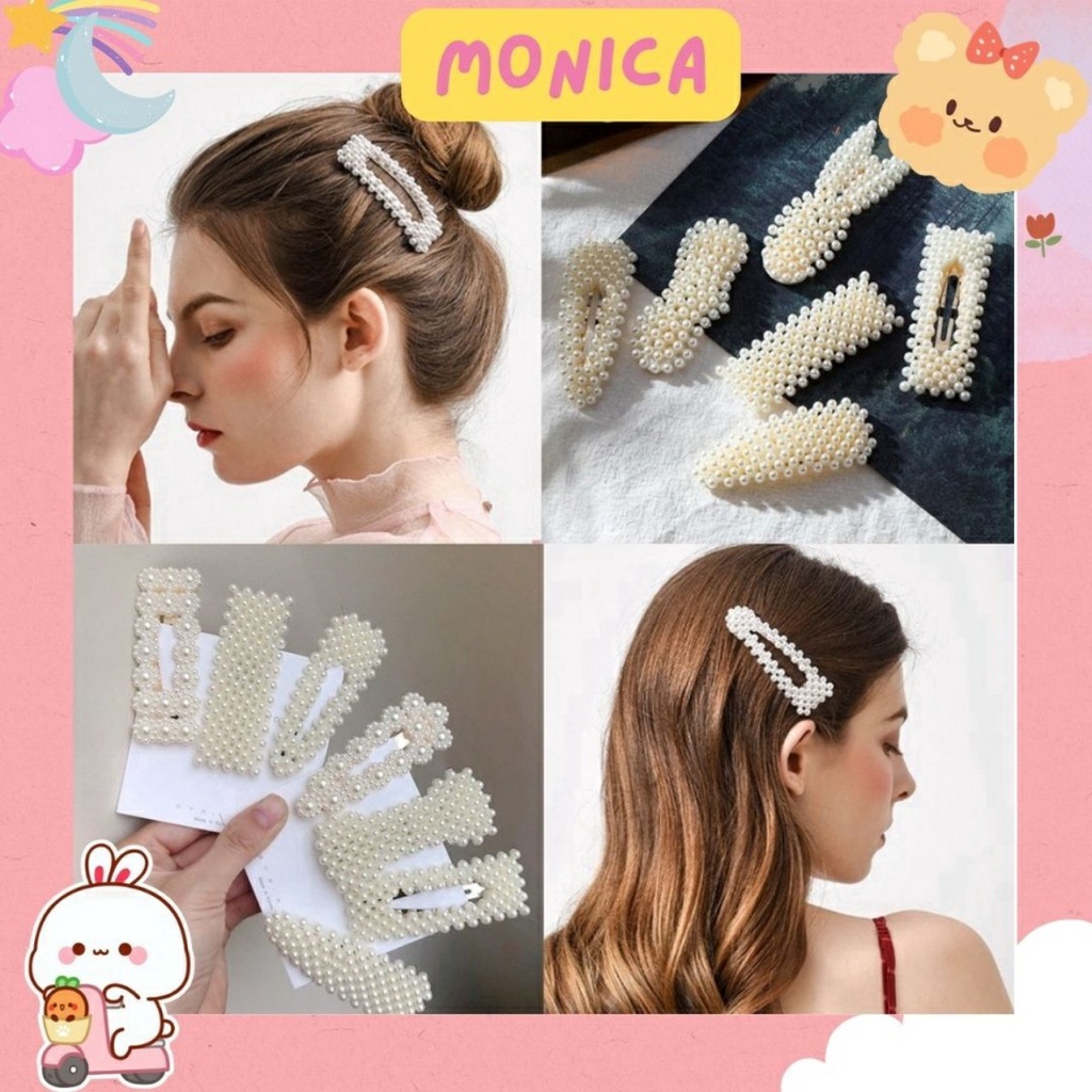 Kẹp tóc nữ đính hạt thời trang Hàn Quốc - kẹp tóc mái Cute