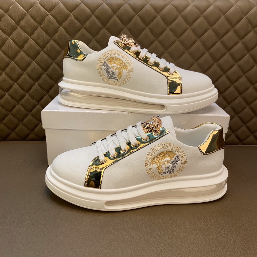 Giày sneakers nam da thật cao cấp VERSACE thiết kế ấn tượng với phần đế độc đáo