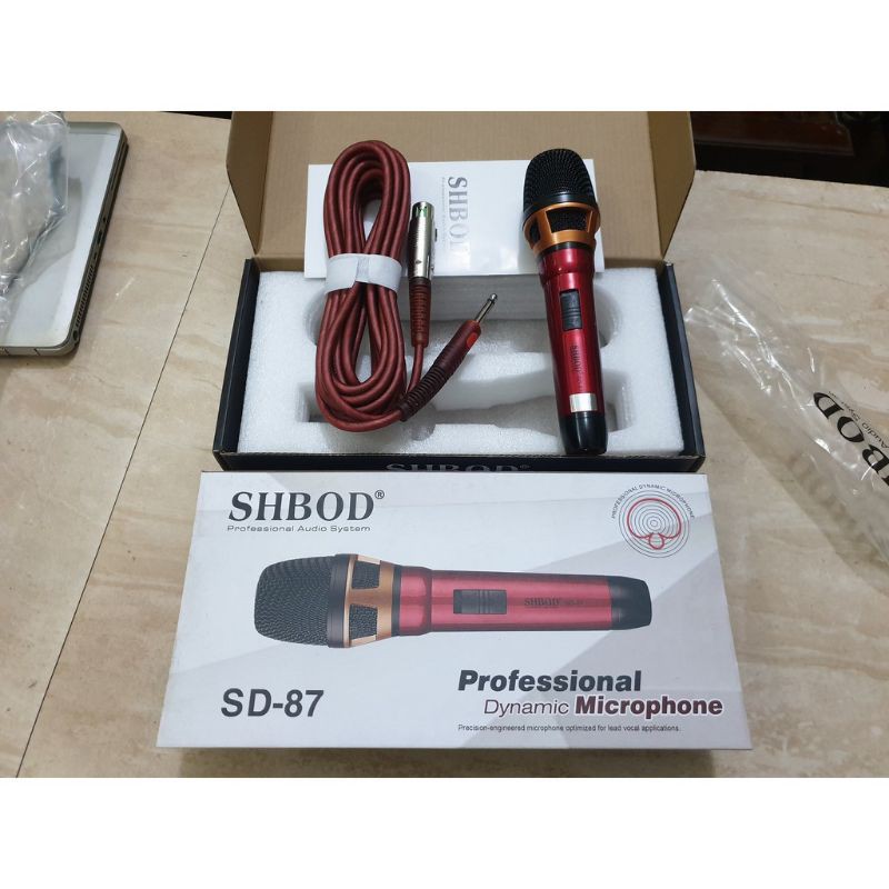 (Xả Kho) Mích SHBOD SD-87, Mích Karaoke, MICRO SHBOD-87 Có Dây. - Giá Sốc