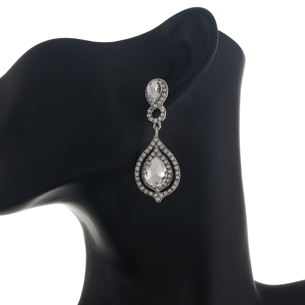 Hoa Tai Dáng Dài Đính Đá Thời Trang Cho Nữ