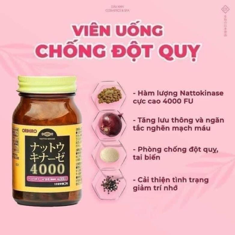 Viên Uống Hỗ Trợ Phục Hồi Tai Biến NATTO KINASE ORIHIRO 4000FU
