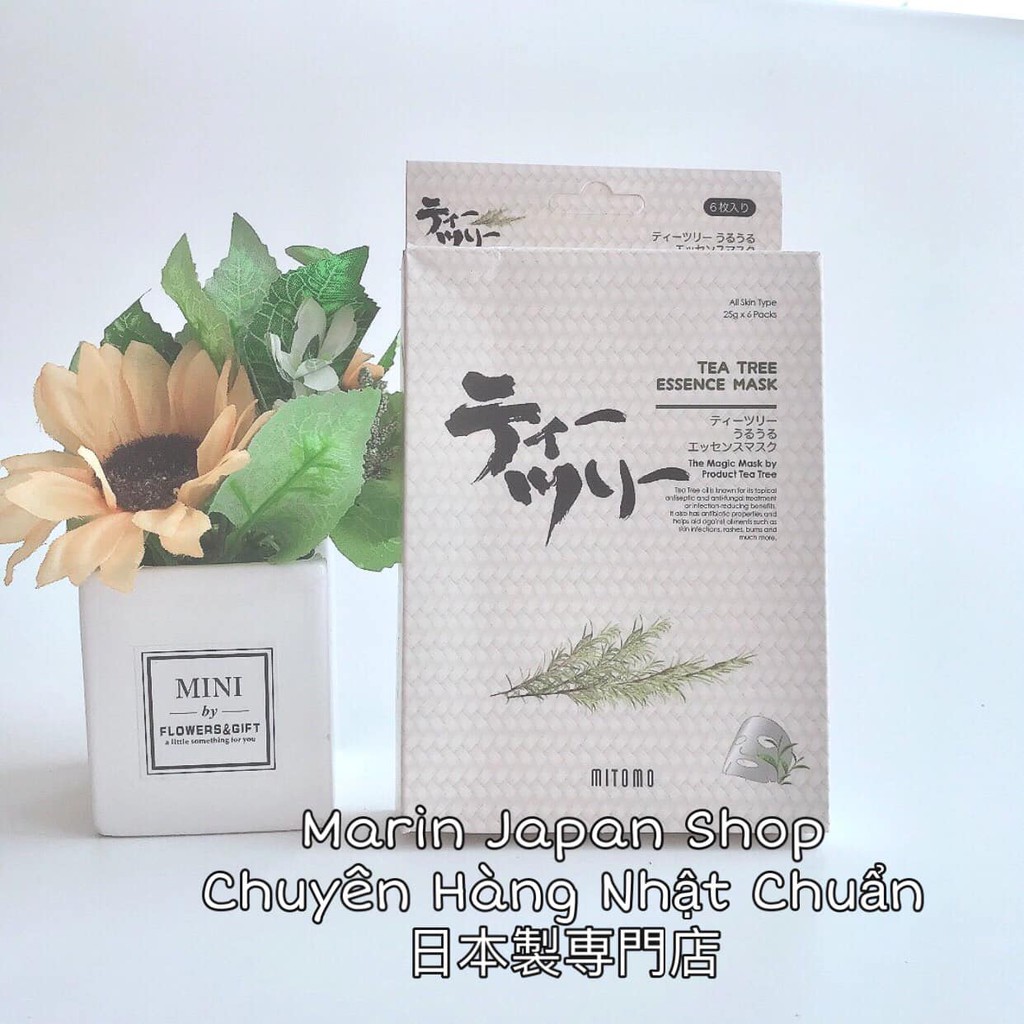 Mặt nạ dưỡng da hoa trà tsubaki, trà xanh matcha , tea tree Nhật Bản