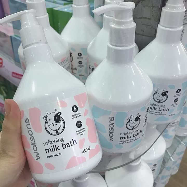 Sữa Tắm Con Bò Watsons Milk Bath 450ml Thái Lan