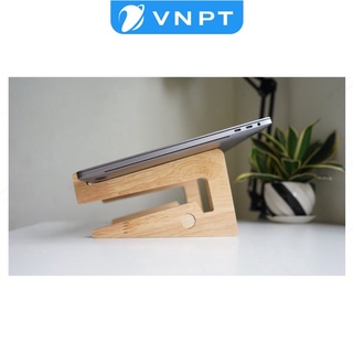 ✔️Giá Đỡ Laptop, Kệ ĐỠ MacbOOk Bằng Gỗ Thông, Hợp Kim Nhôm Cao Cấp - Loại 2 Tầng Kê và Dựng Gọn Laptop